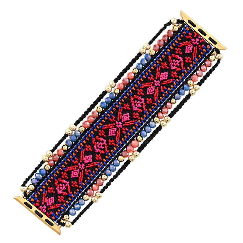 Olivenorma Rose Red Elastic Braided Strap Apple Watch Strap - image 4