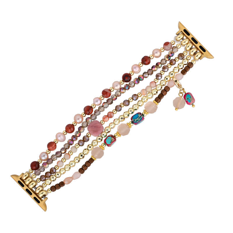 Olivenorma Rhodonite Natural Stone Beads Apple Watch Strap - image 5