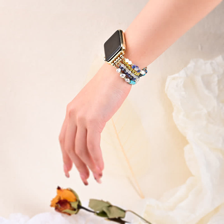Olivenorma White Agate Natural Stone Beads Apple Watch Strap - image 2