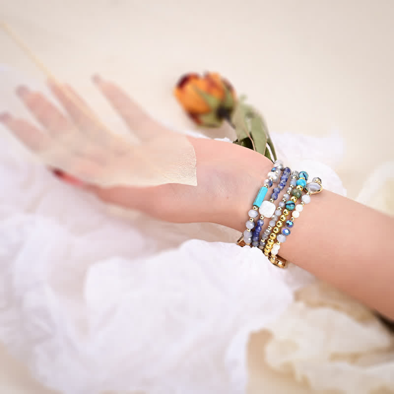 Olivenorma White Agate Natural Stone Beads Apple Watch Strap - image 1