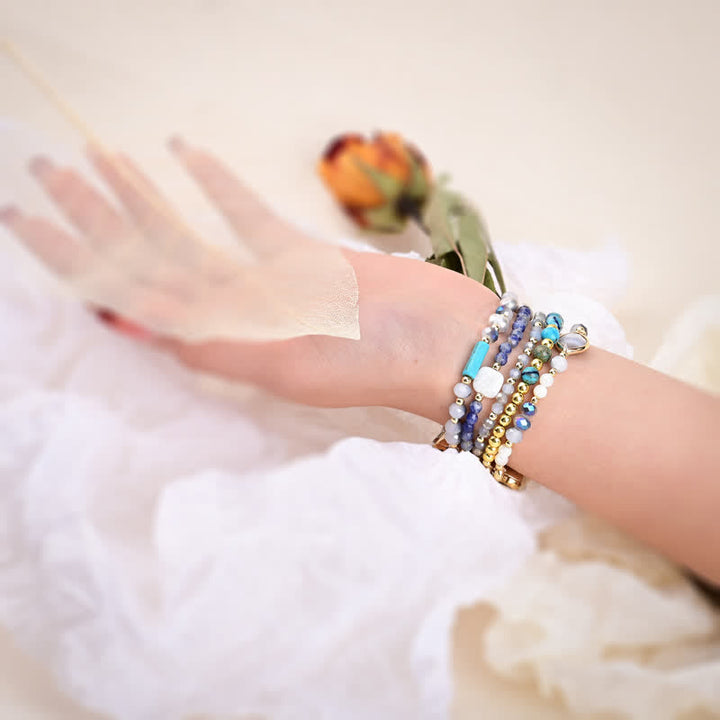 Olivenorma White Agate Natural Stone Beads Apple Watch Strap - image 1