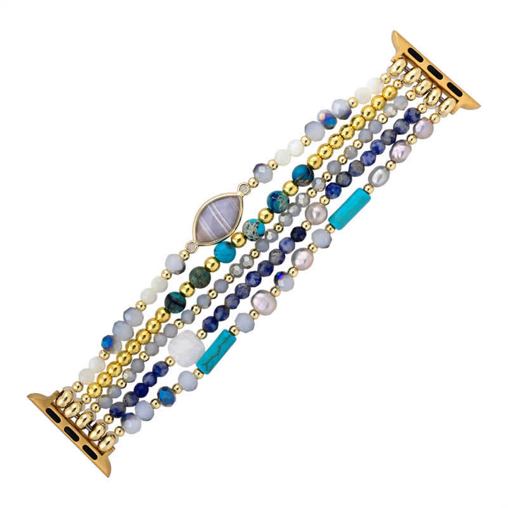 Olivenorma White Agate Natural Stone Beads Apple Watch Strap - image 6