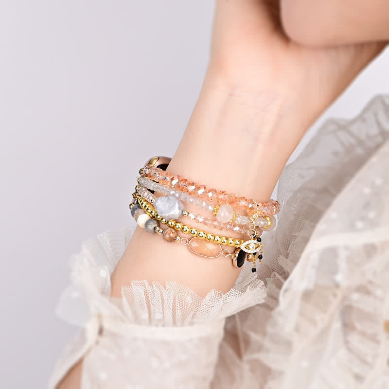 Olivenorma Obsidian Citrine Natural Stone Beads Apple Watch Strap - image 1