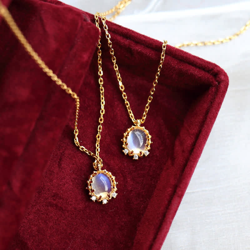 Olivenorma Blue Moonstone Pendant Necklace - Moonstone - image 0