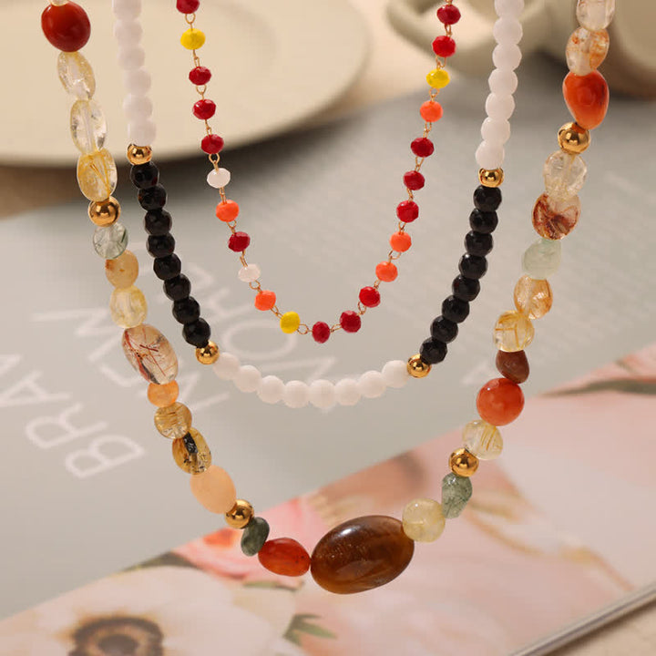 Olivenorma Vintage Natural Stone Beaded Necklace - image 13