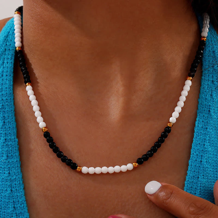 Olivenorma Vintage Natural Stone Beaded Necklace - image 6