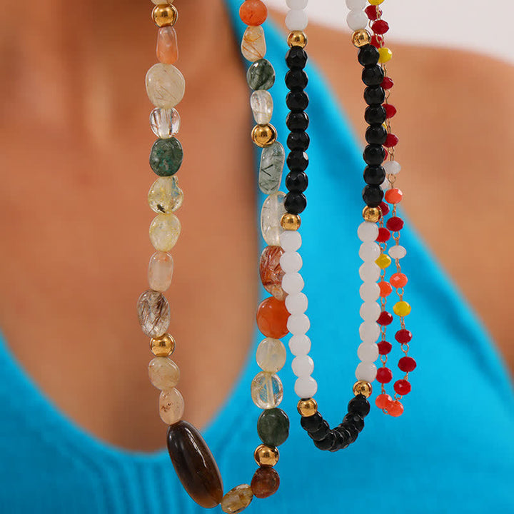 Olivenorma Vintage Natural Stone Beaded Necklace - image 17