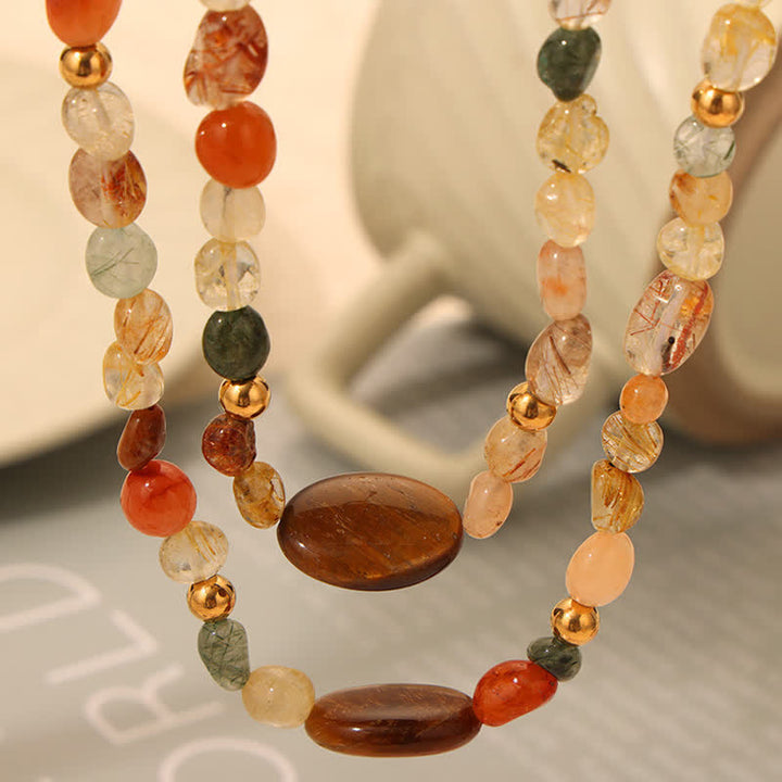 Olivenorma Vintage Natural Stone Beaded Necklace - image 15