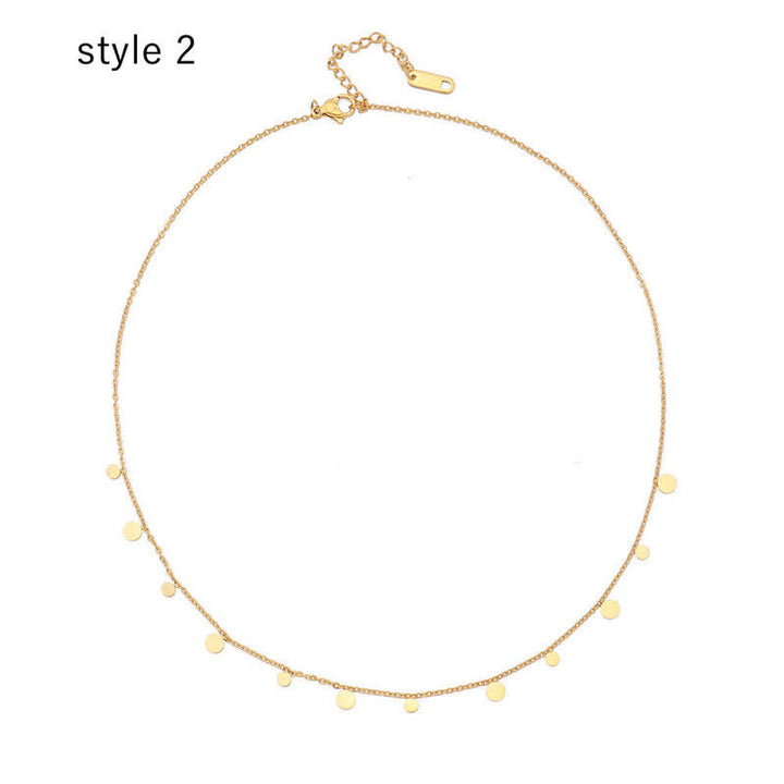 Olivenorma African Turquoise Moon Star Pendant Necklace - Vintage Disc Necklace - image 2