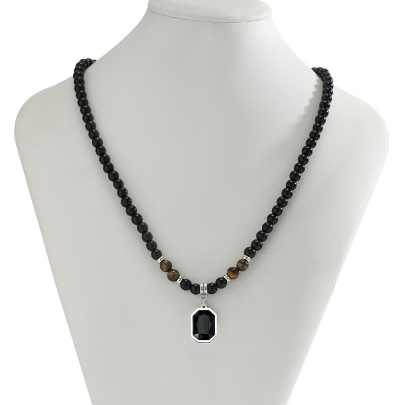 Olivenorma Black Onyx Natural Stone Beads for Protection and Grounding Men Necklace - image 6