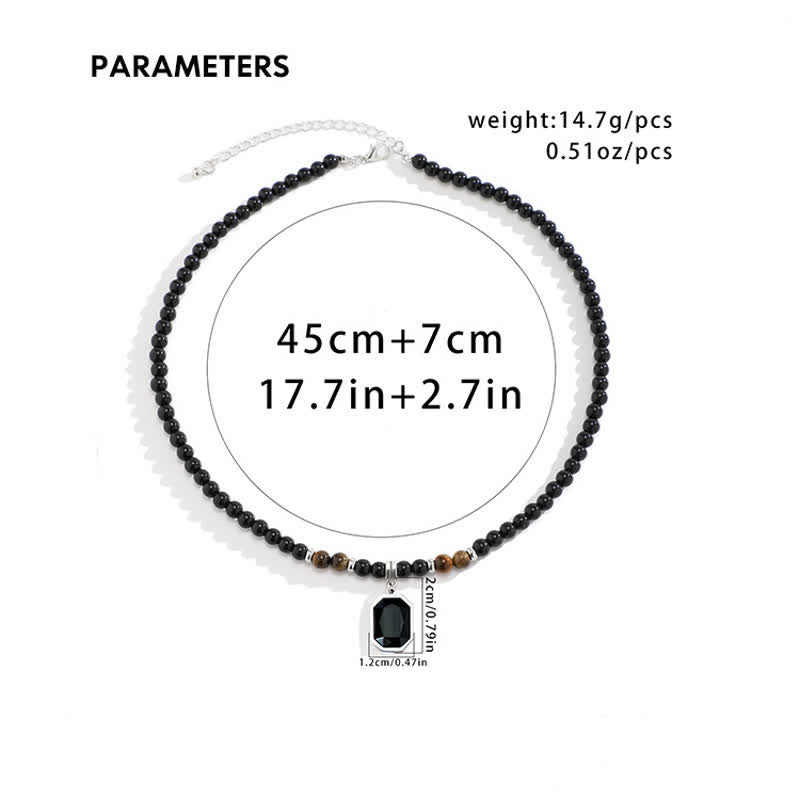 Olivenorma Black Onyx Natural Stone Beads for Protection and Grounding Men Necklace - image 7