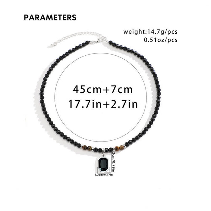 Olivenorma Black Onyx Natural Stone Beads for Protection and Grounding Men Necklace - image 7