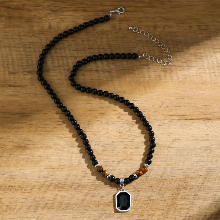 Olivenorma Black Onyx Natural Stone Beads for Protection and Grounding Men Necklace - image 5