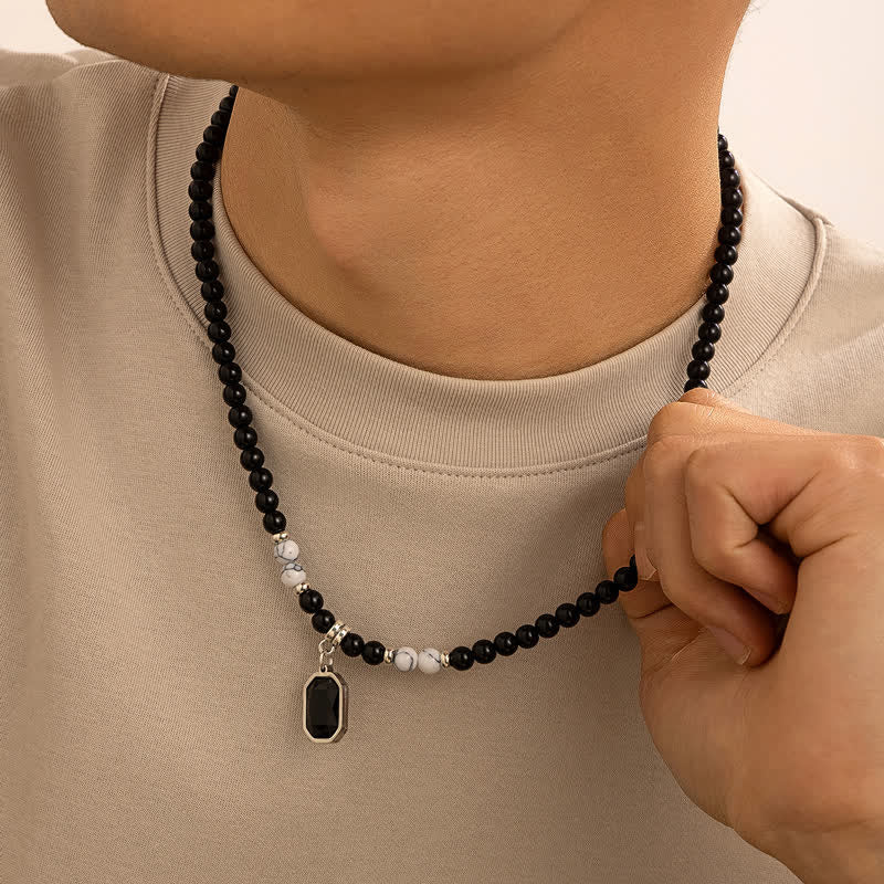 Olivenorma Black Onyx Natural Stone Beads for Protection and Grounding Men Necklace - image 10