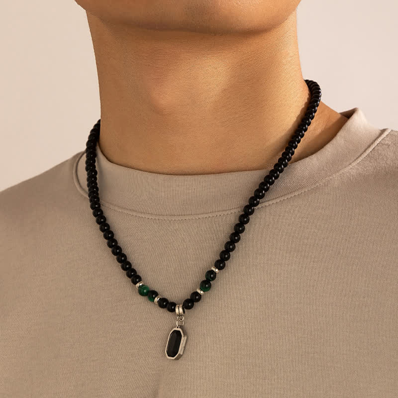 Olivenorma Black Onyx Natural Stone Beads for Protection and Grounding Men Necklace - image 13