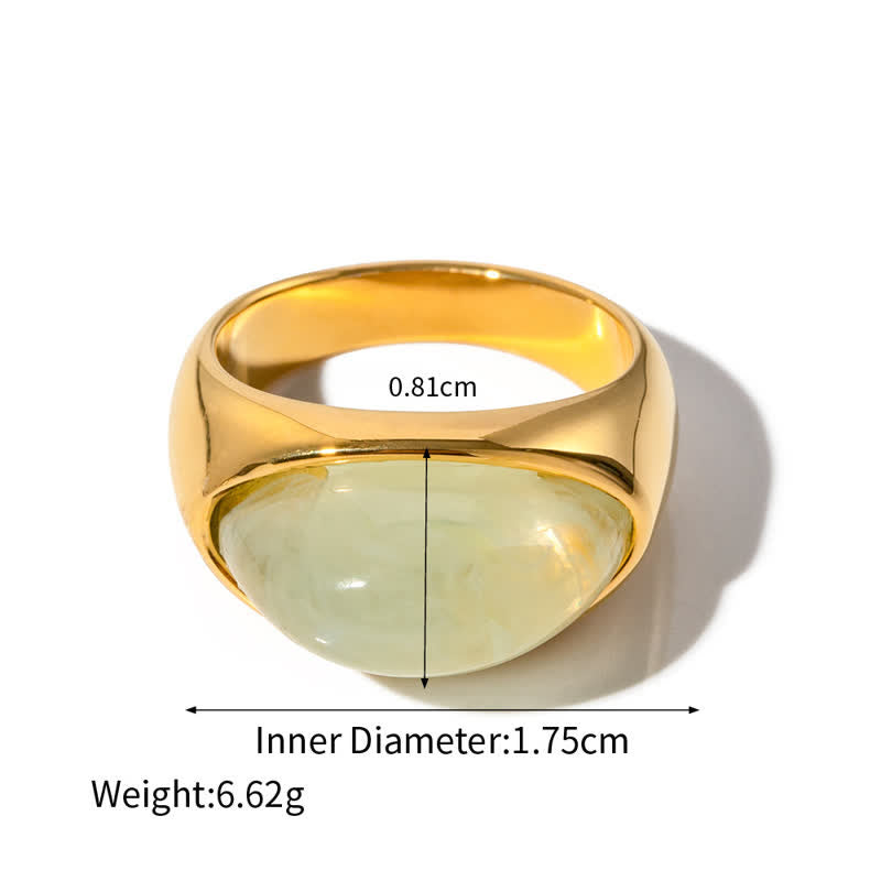 Olivenorma Clear Crystal Peridot 18k Stainless Steel Ring - Peridot - Golden - 8 - image 7