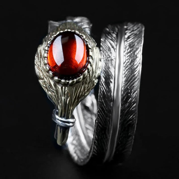 Olivenorma S925 Silver Curved Feather Shape Open Ring - image 12