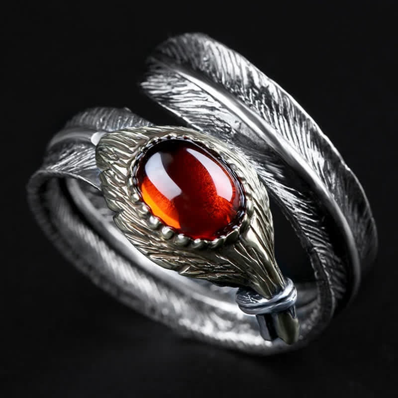 Olivenorma S925 Silver Curved Feather Shape Open Ring - image 13