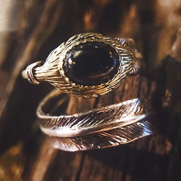 Olivenorma S925 Silver Curved Feather Shape Open Ring - image 16