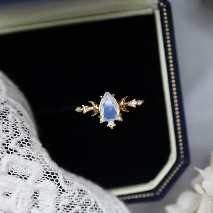 Olivenorma "Moonlight Goddess" Vintage Moonstone Adjustable Ring - image 3