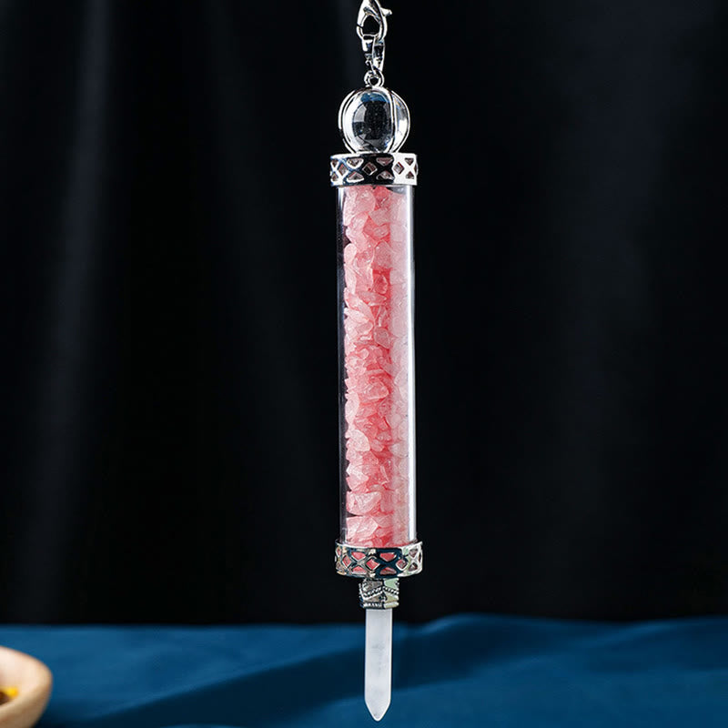 Olivenorma Natural Crystal Stone 7 Chakra Wishing Bottle Pendulum - image 3