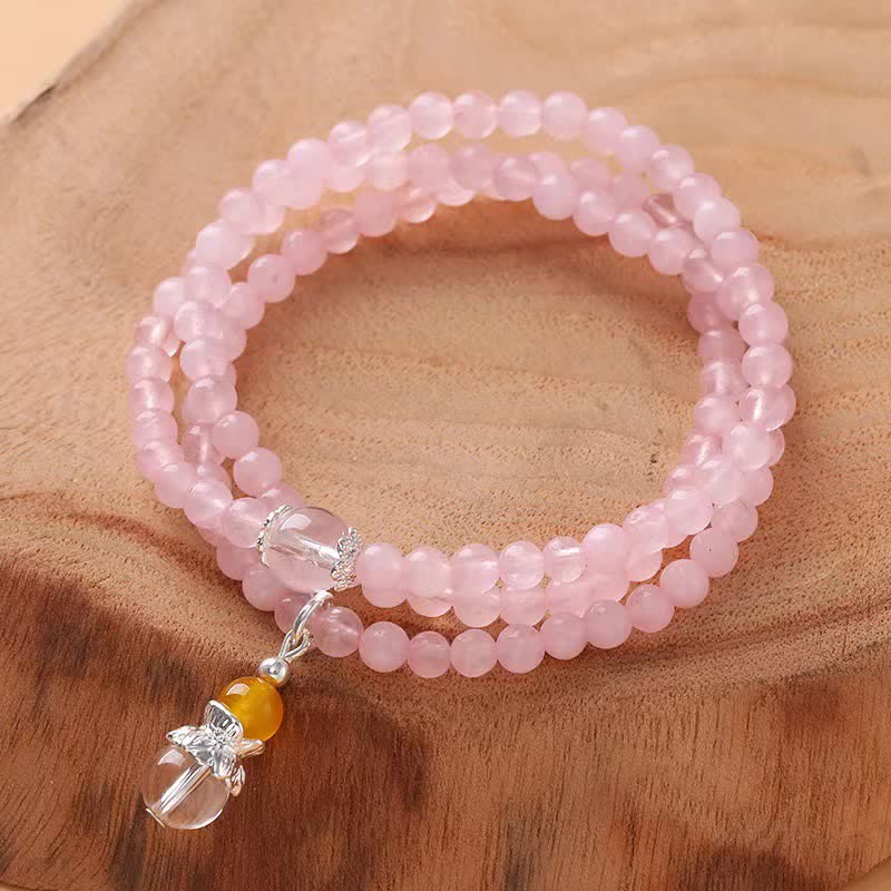 Olivenorma Rose Quartz Clear Crystal Citrine Beaded Necklace - image 4