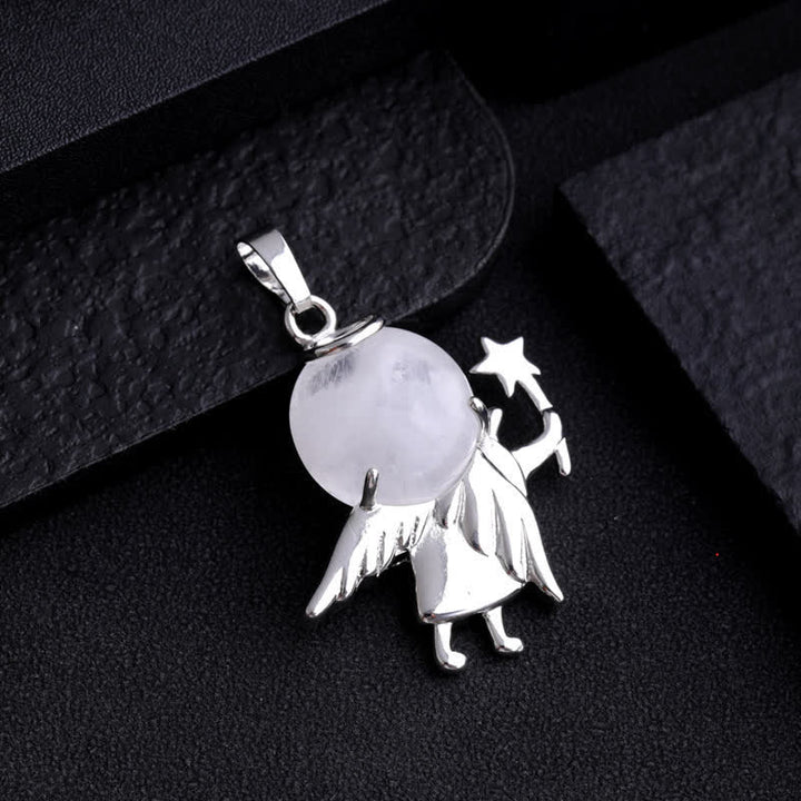 Olivenorma Natural Stone Magic Angel Pendant Necklace - image 5