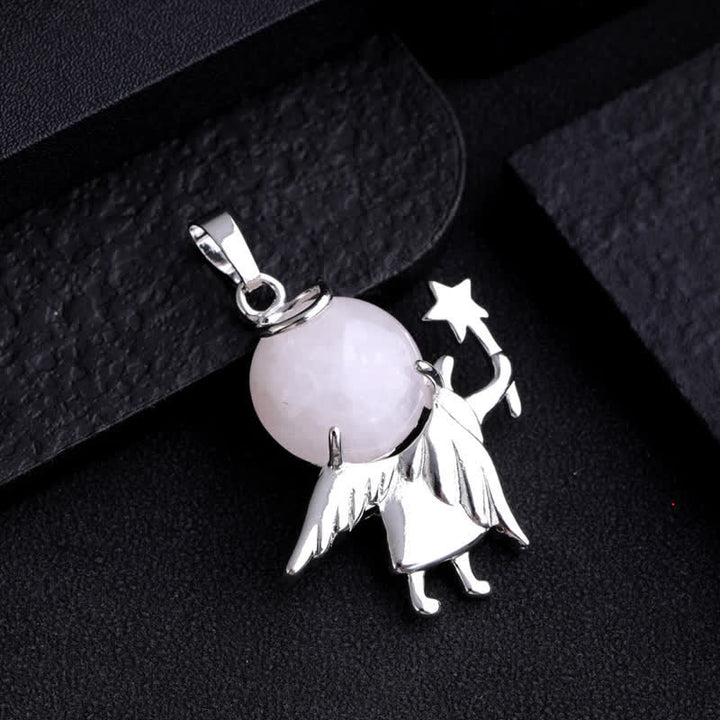 Olivenorma Natural Stone Magic Angel Pendant Necklace - image 8
