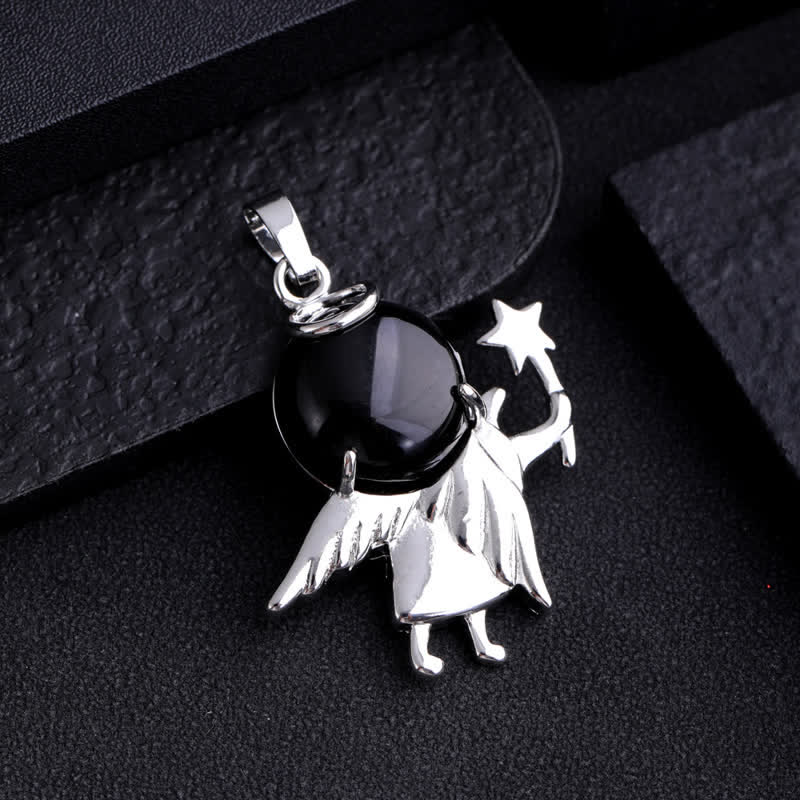 Olivenorma Natural Stone Magic Angel Pendant Necklace - image 11
