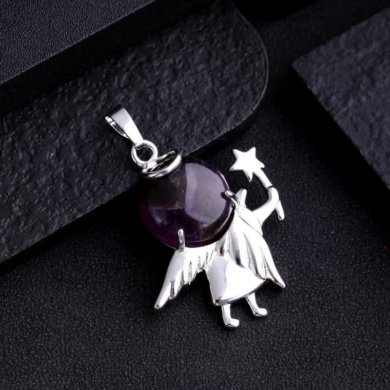 Olivenorma Natural Stone Magic Angel Pendant Necklace - image 26