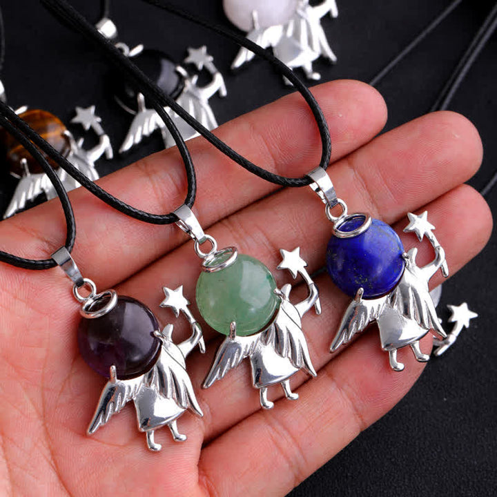 Olivenorma Natural Stone Magic Angel Pendant Necklace - image 0
