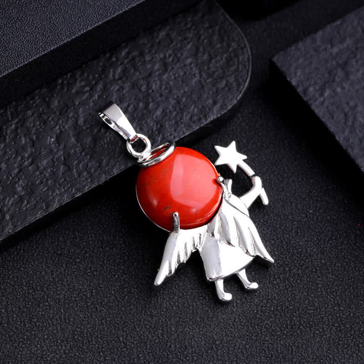 Olivenorma Natural Stone Magic Angel Pendant Necklace - image 23