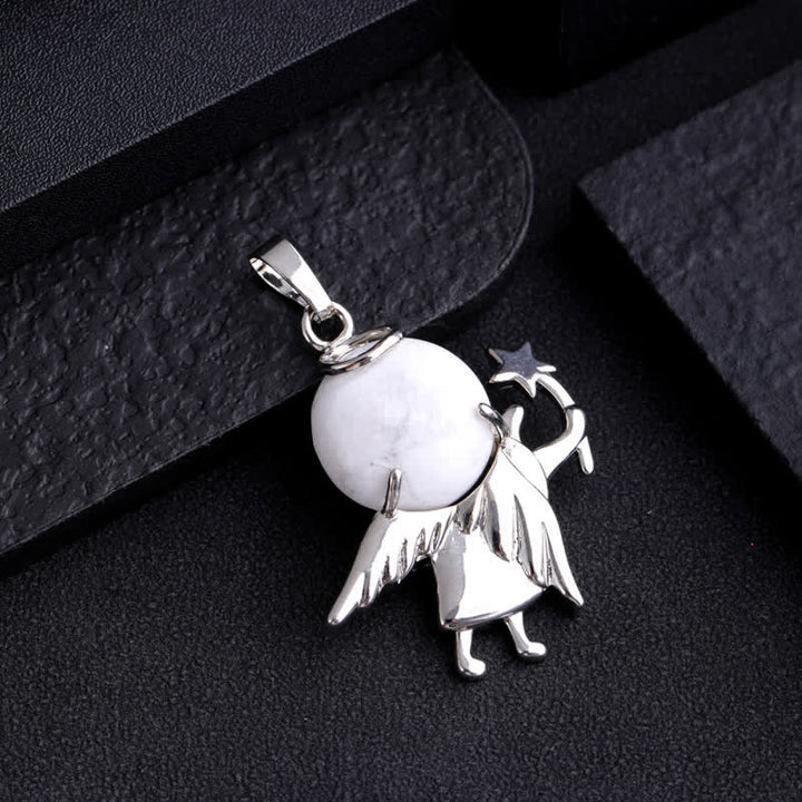Olivenorma Natural Stone Magic Angel Pendant Necklace - image 2