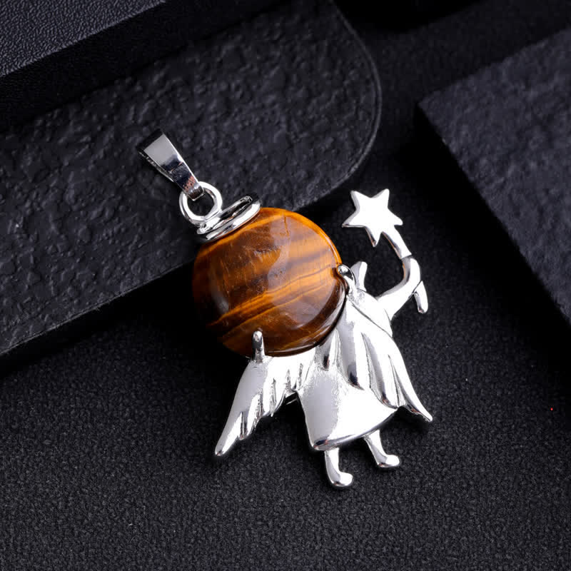 Olivenorma Natural Stone Magic Angel Pendant Necklace - image 17
