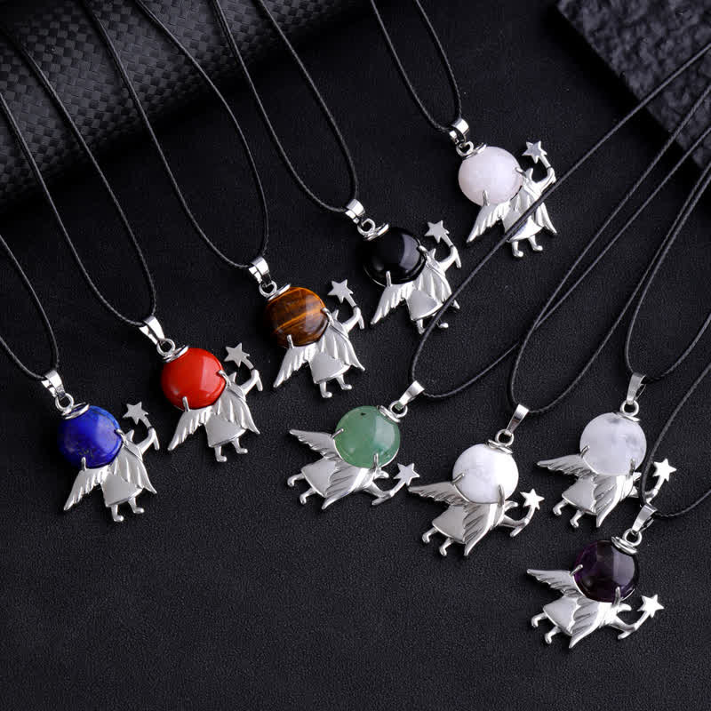 Olivenorma Natural Stone Magic Angel Pendant Necklace - image 30