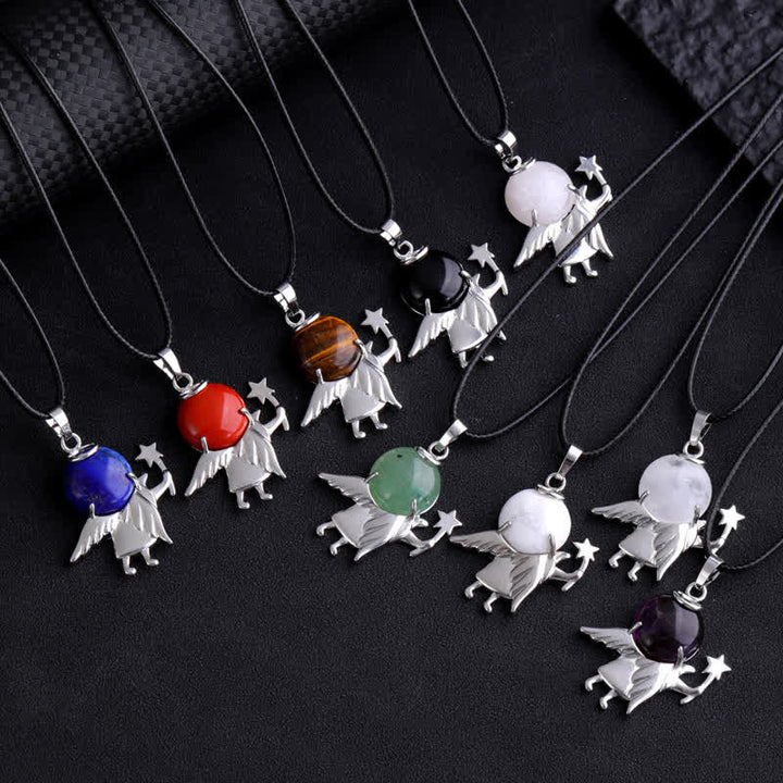 Olivenorma Natural Stone Magic Angel Pendant Necklace - image 30