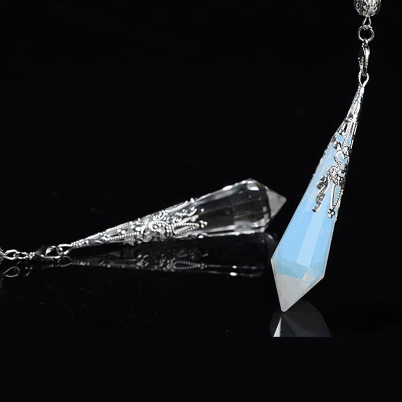 Olivenorma 24 Styles Natural Gemstones Crystal Dowsing Pendulum - image 45