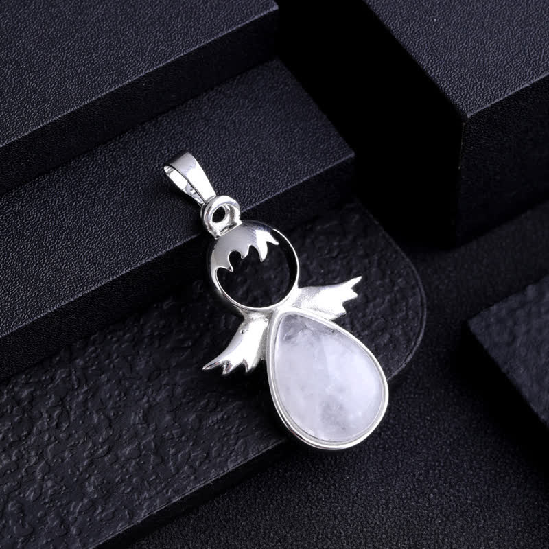 Olivenorma Angel Wing Crystal Drop Pendant Necklace - image 5