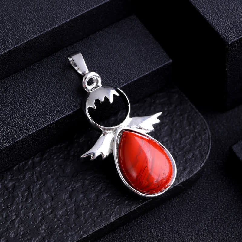 Olivenorma Angel Wing Crystal Drop Pendant Necklace - image 11