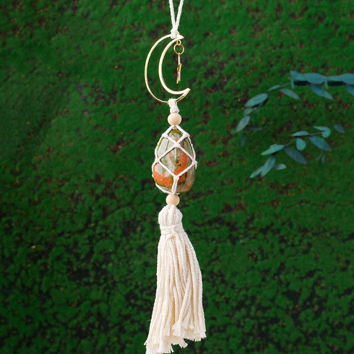 Olivenorma Natural Healing Reiki Gemstone Hanging Ornament - Unakite - image 10