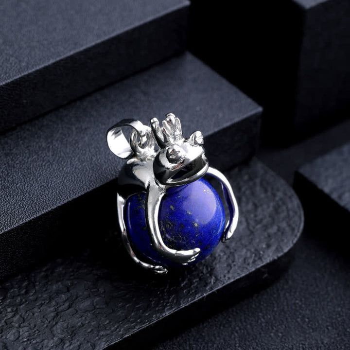 Olivenorma Funny Frog Natural Stone Pendant Necklace - Lapis Lazuli - image 13