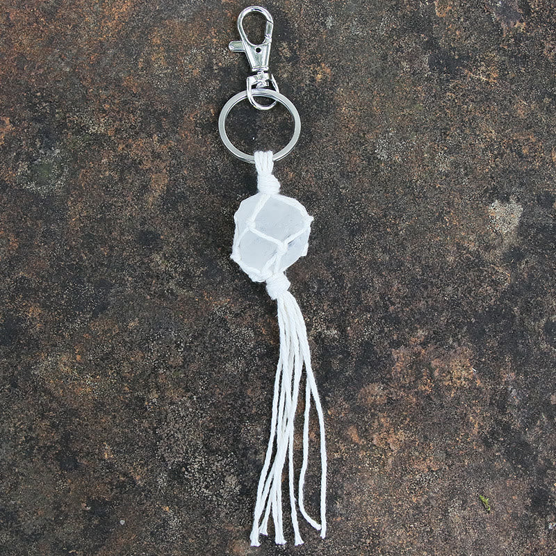 Olivenorma Raw Gemstone Tassel Car Hanging Ornament - image 2