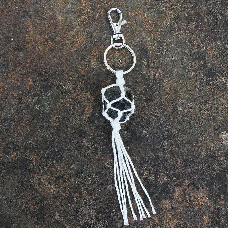Olivenorma Raw Gemstone Tassel Car Hanging Ornament - Smoky Quartz - image 25