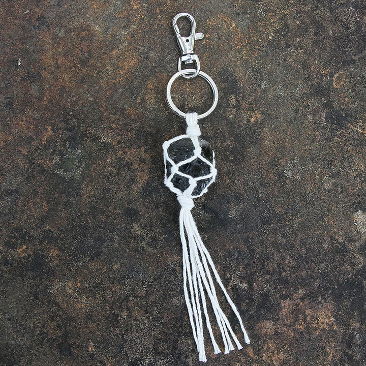 Olivenorma Raw Gemstone Tassel Car Hanging Ornament - Smoky Quartz - image 25