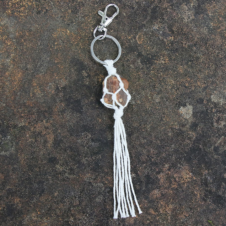 Olivenorma Raw Gemstone Tassel Car Hanging Ornament - Tiger Eye - image 16