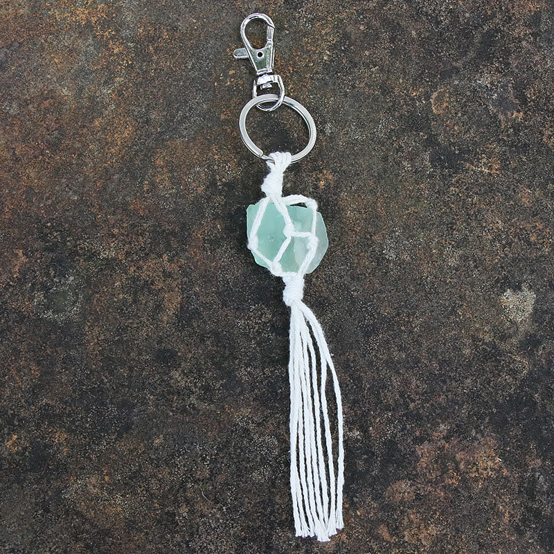 Olivenorma Raw Gemstone Tassel Car Hanging Ornament - Fluorite - image 23