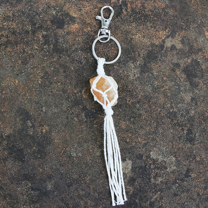 Olivenorma Raw Gemstone Tassel Car Hanging Ornament - Citrine - image 18