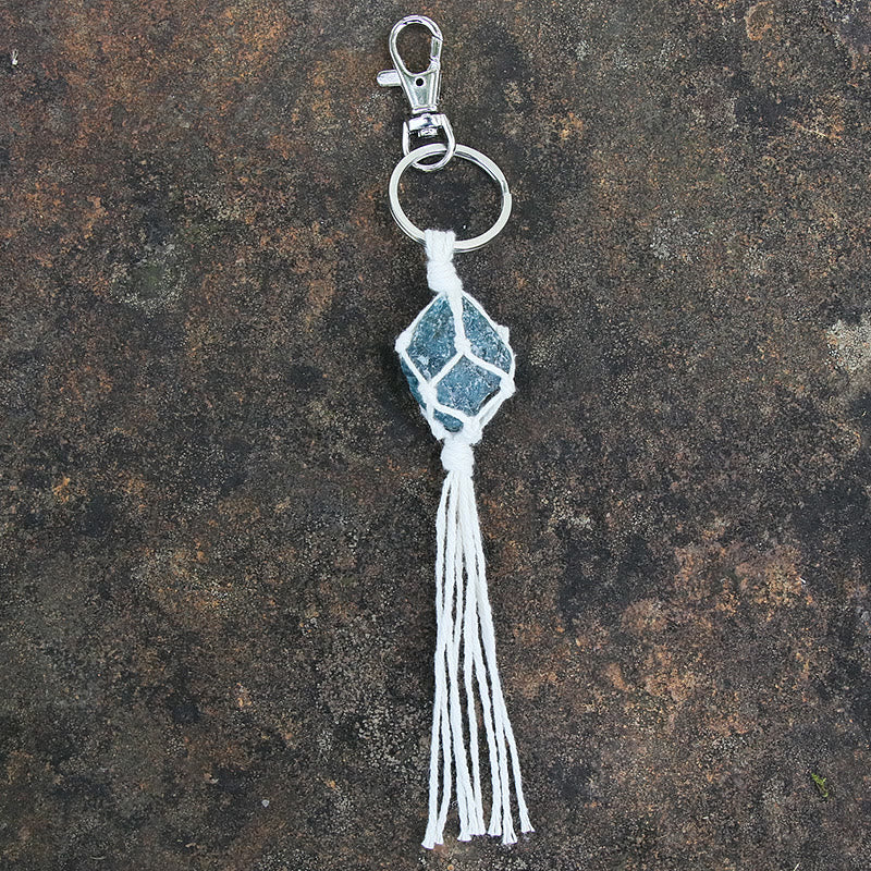 Olivenorma Raw Gemstone Tassel Car Hanging Ornament - Kyanite - image 20