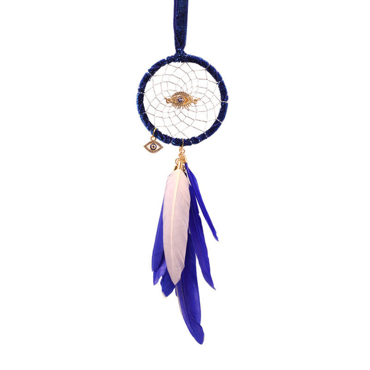 Olivenorma Evil Eye Dream Catcher Feather Tassel Hanging Ornament - image 5