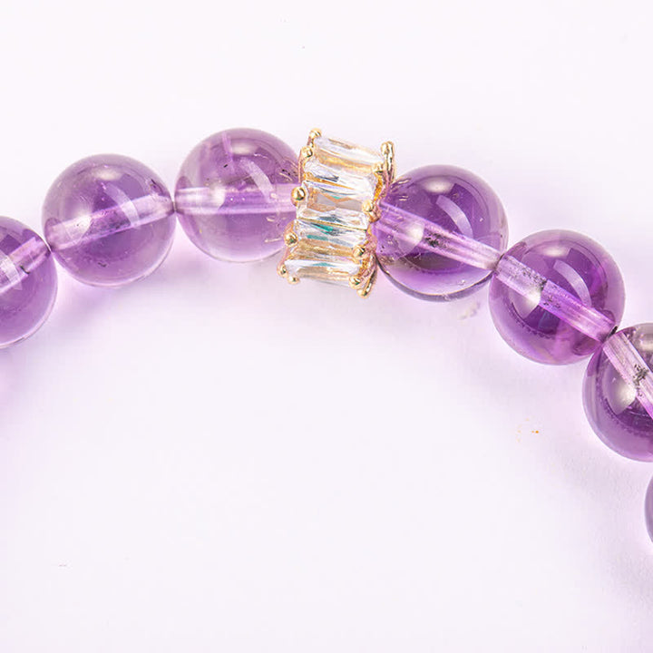 Olivenorma "Previewer" Natural Amethyst Beaded Bracelet - image 2
